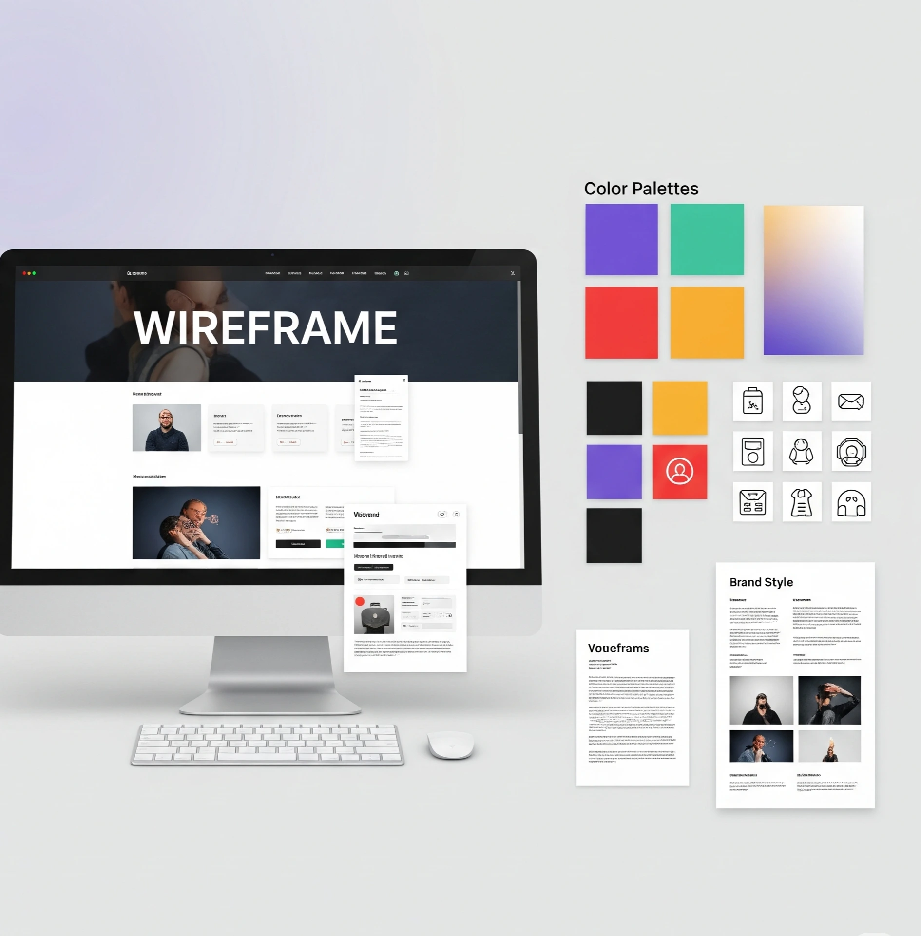 Custom website layout showing personalized branding elements